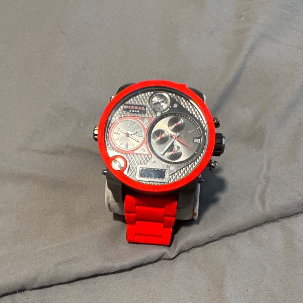 Diesel Bold Red and Black Chronograph Watch